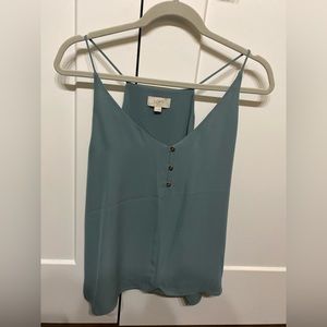 Teal loft tank top